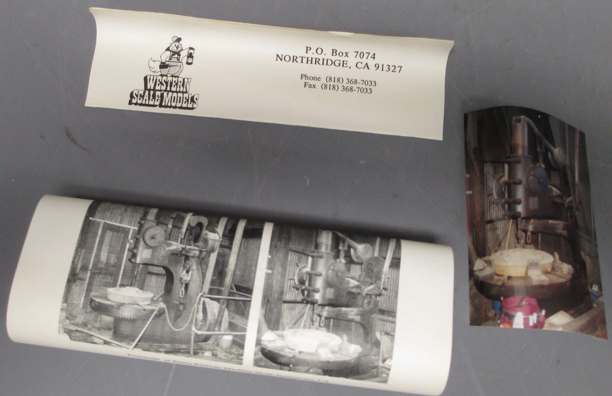 Western Scale Models M-55 O Scale Belmont-Mills Car-Wheel Borer Kit