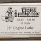 Western Scale Models M-63 O Scale Sierra Railway Jamestown California 28" Engin