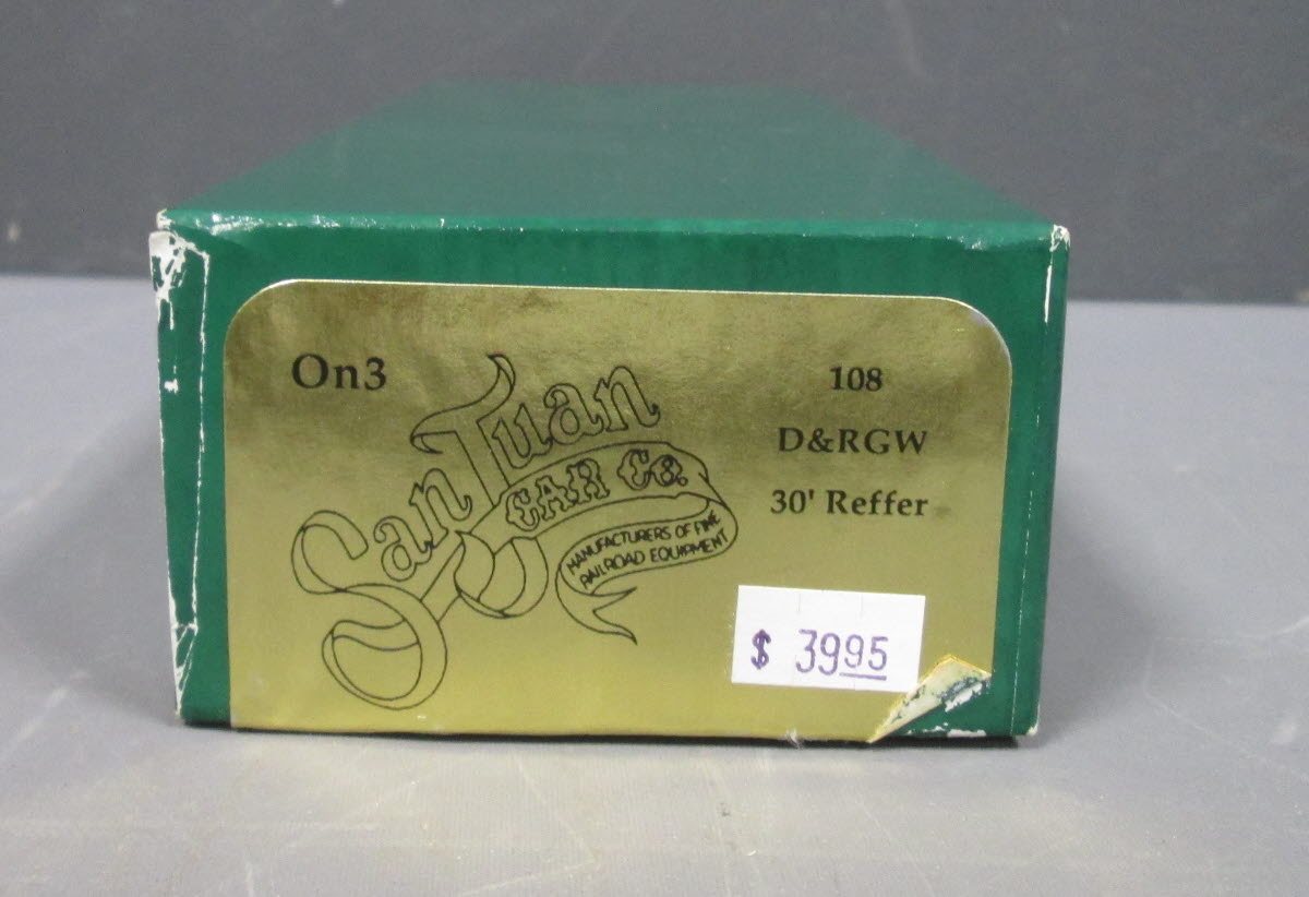 San Juan Car Co 108 On3 Scale D&RGW 30' Reefer Kit LN/Box
