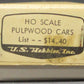 US Hobbies HO Scale BRASS Pulpwood Car EX/Box