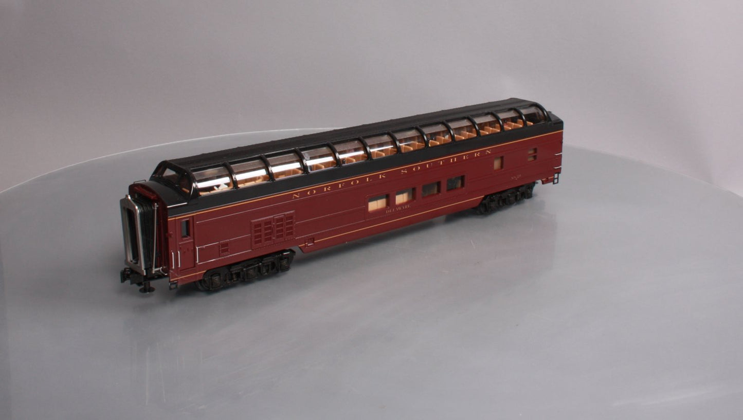 MTH 20-67265 O Norfolk Southern 70' ABS Vista Dome Passenger Car Smooth