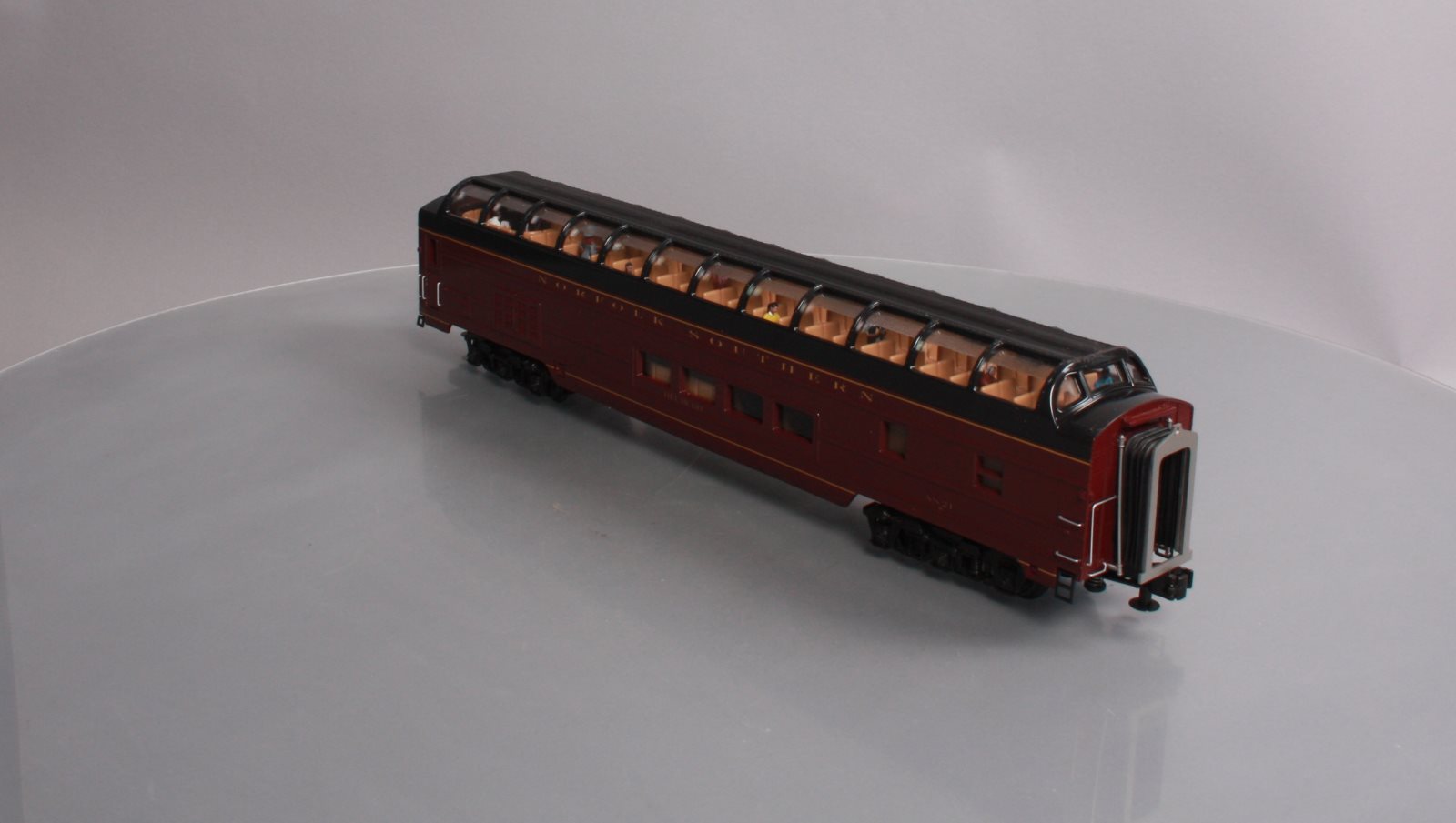 MTH 20-67265 O Norfolk Southern 70' ABS Vista Dome Passenger Car Smooth