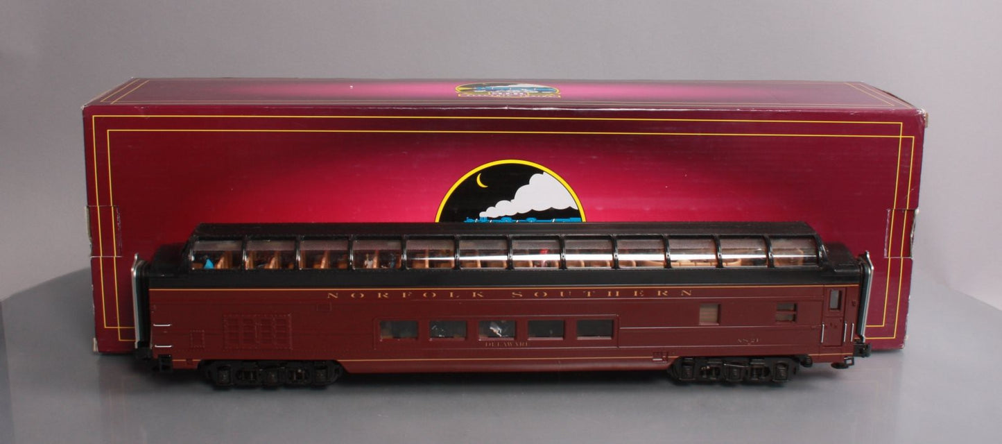 MTH 20-67265 O Norfolk Southern 70' ABS Vista Dome Passenger Car Smooth