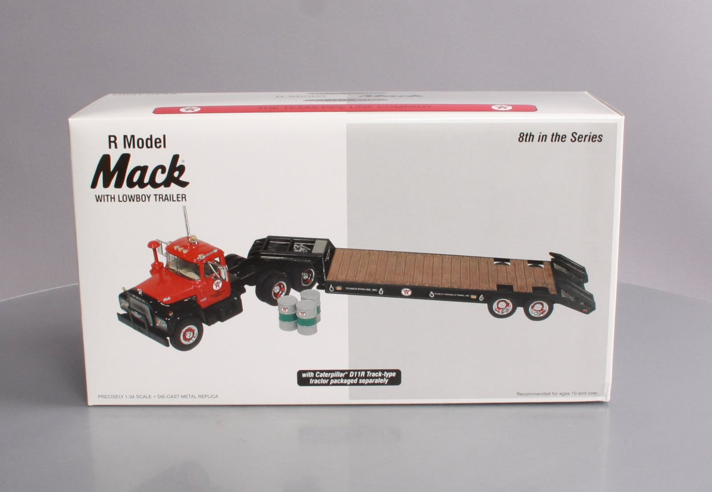First Gear 19-2819 1:34 Scale Diecast Texaco Mack R-Model Truck w/Lowboy Trail