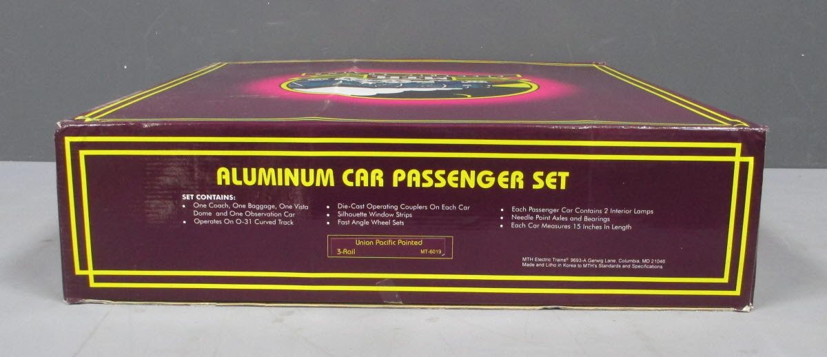 MTH 20-6019 Union Pacific 60' Aluminum Passenger Cars (Set of 4) LN/Box