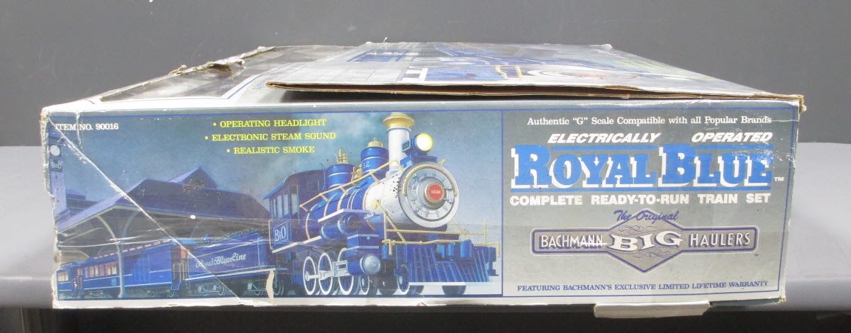 Bachmann 90016 G Scale Royal Blue Steam Train Set VG/Box