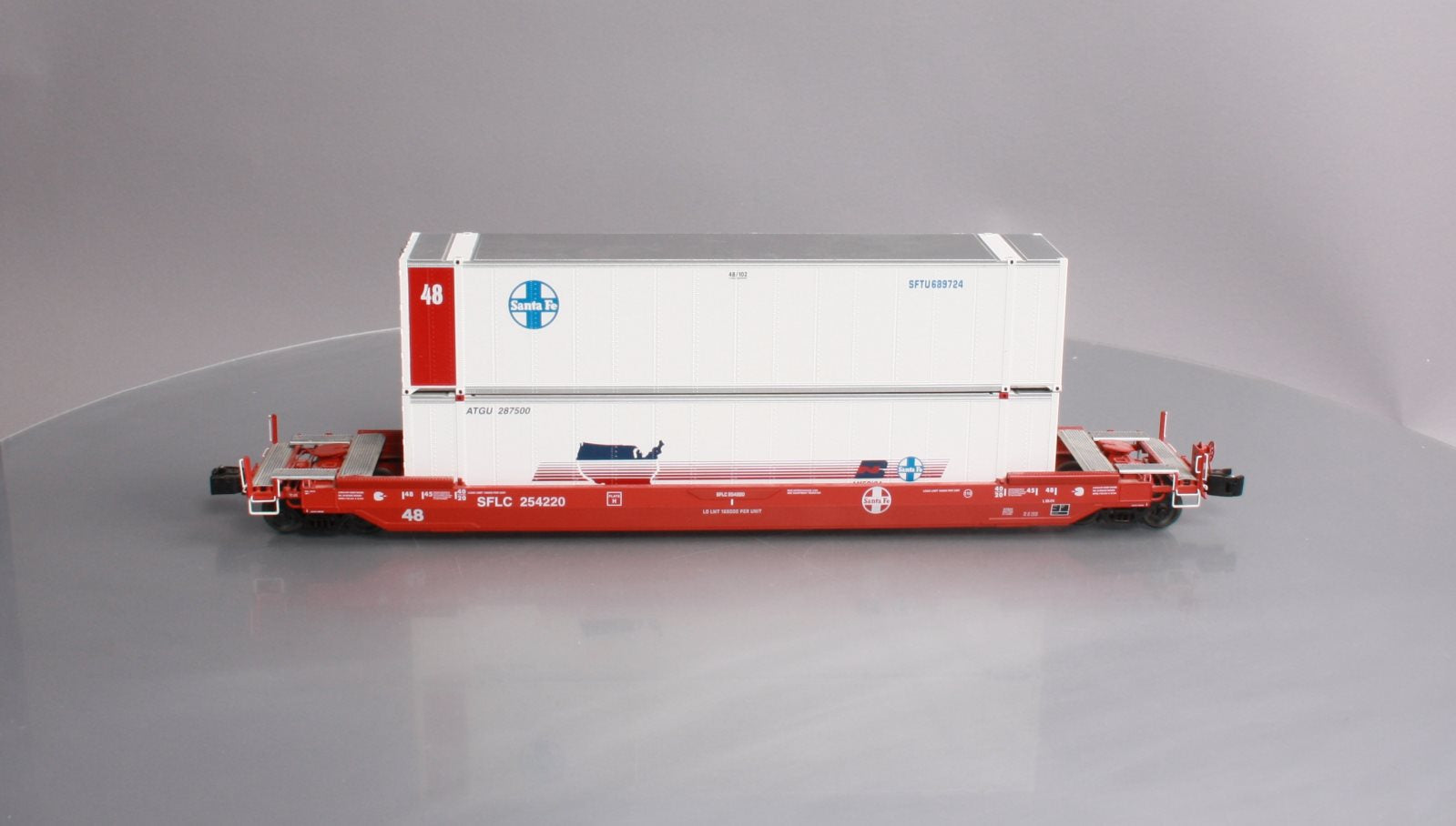 Lionel 6-27521 O Gauge Santa Fe Husky Stack w/ Containers #254220 LN/Box