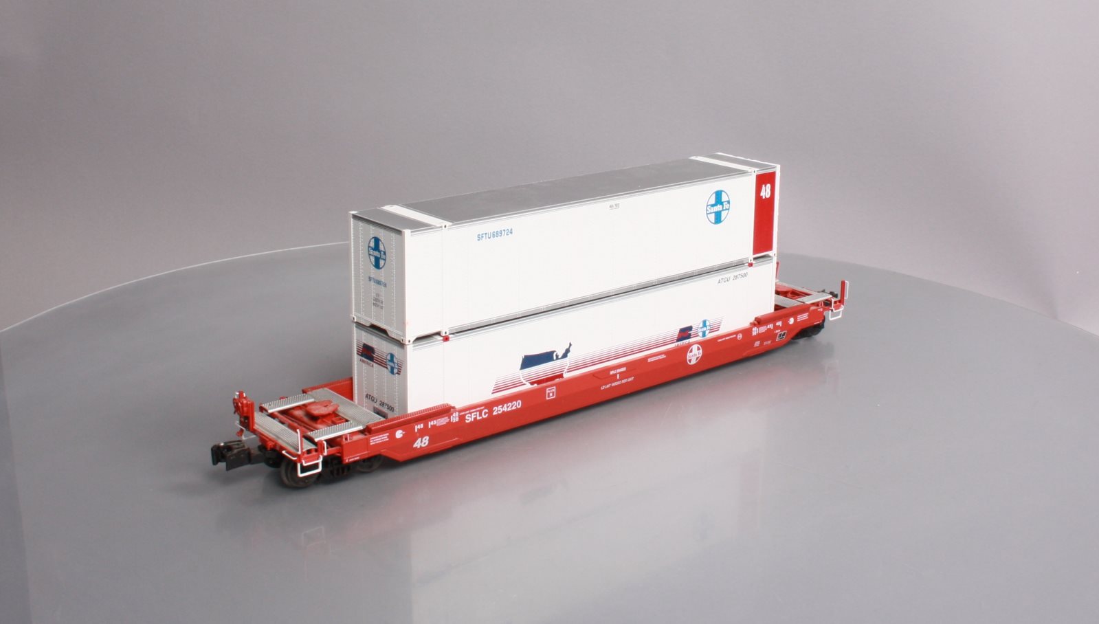 Lionel 6-27521 O Gauge Santa Fe Husky Stack w/ Containers #254220 LN/Box