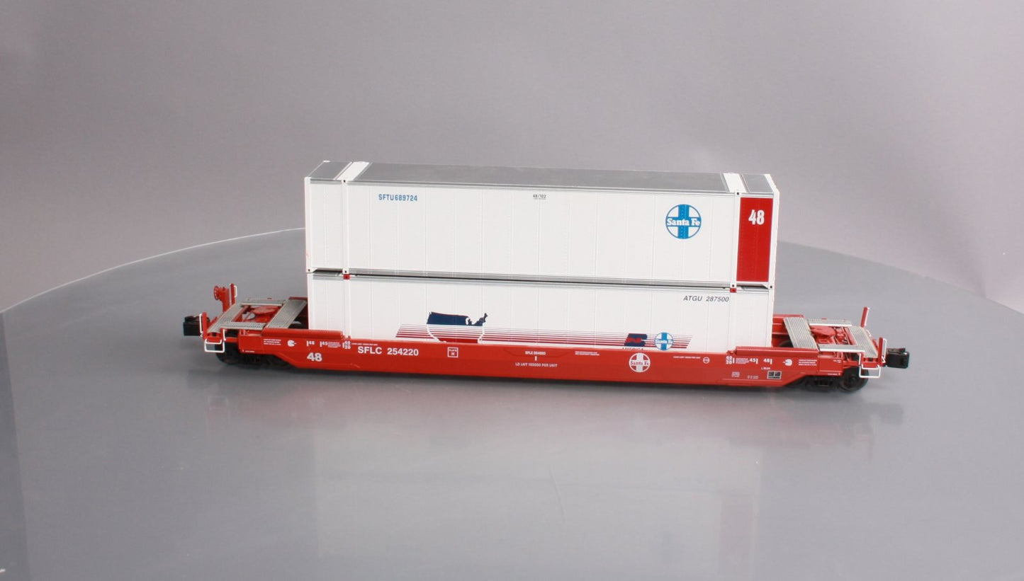 Lionel 6-27521 O Gauge Santa Fe Husky Stack w/ Containers #254220 LN/Box
