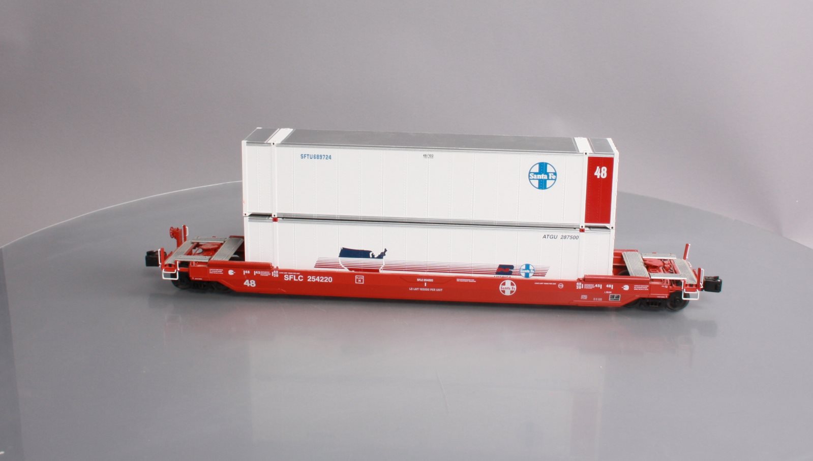 Lionel 6-27521 O Gauge Santa Fe Husky Stack w/ Containers #254220 LN/Box