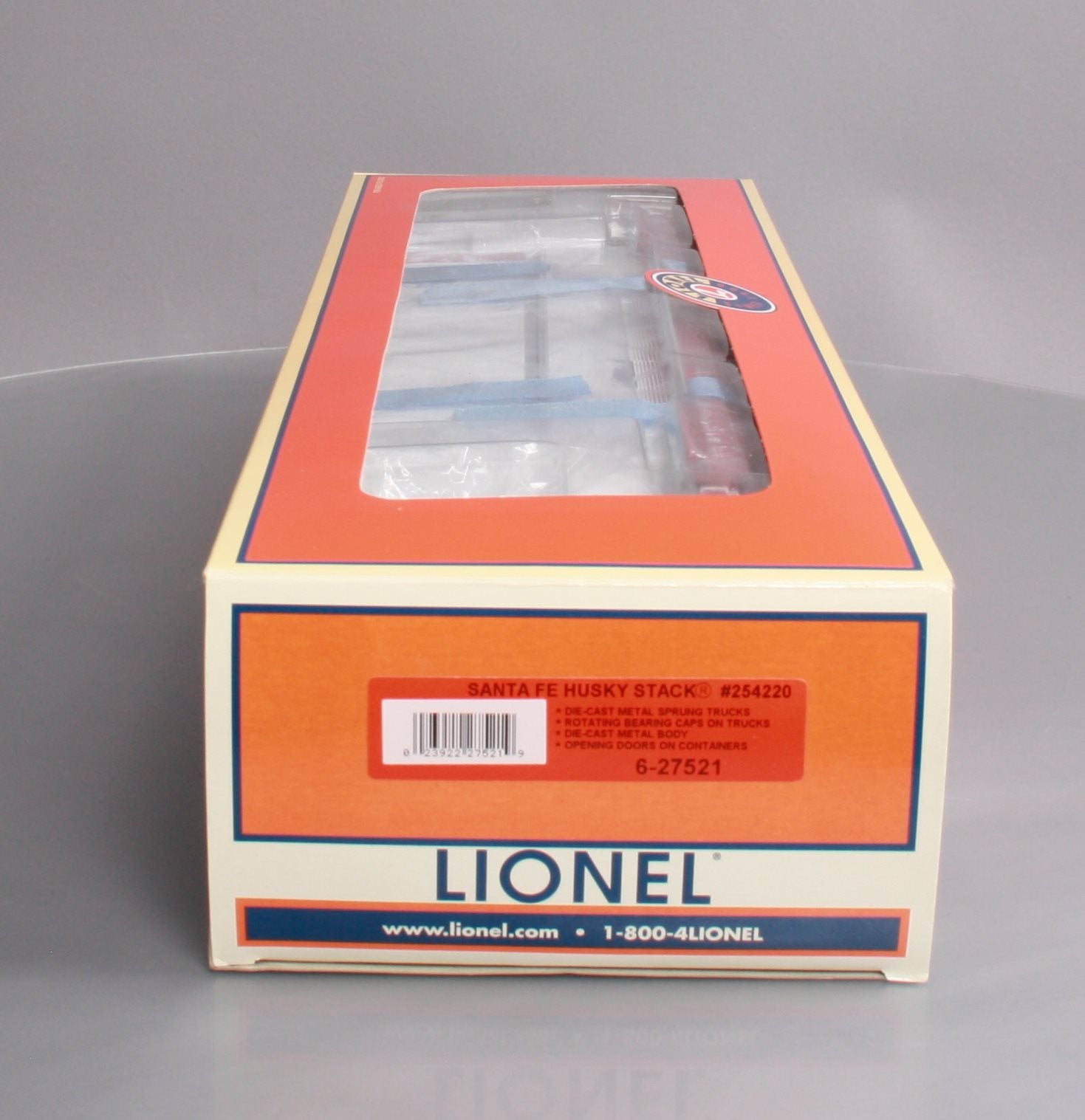 Lionel 6-27521 O Gauge Santa Fe Husky Stack w/ Containers #254220 LN/Box