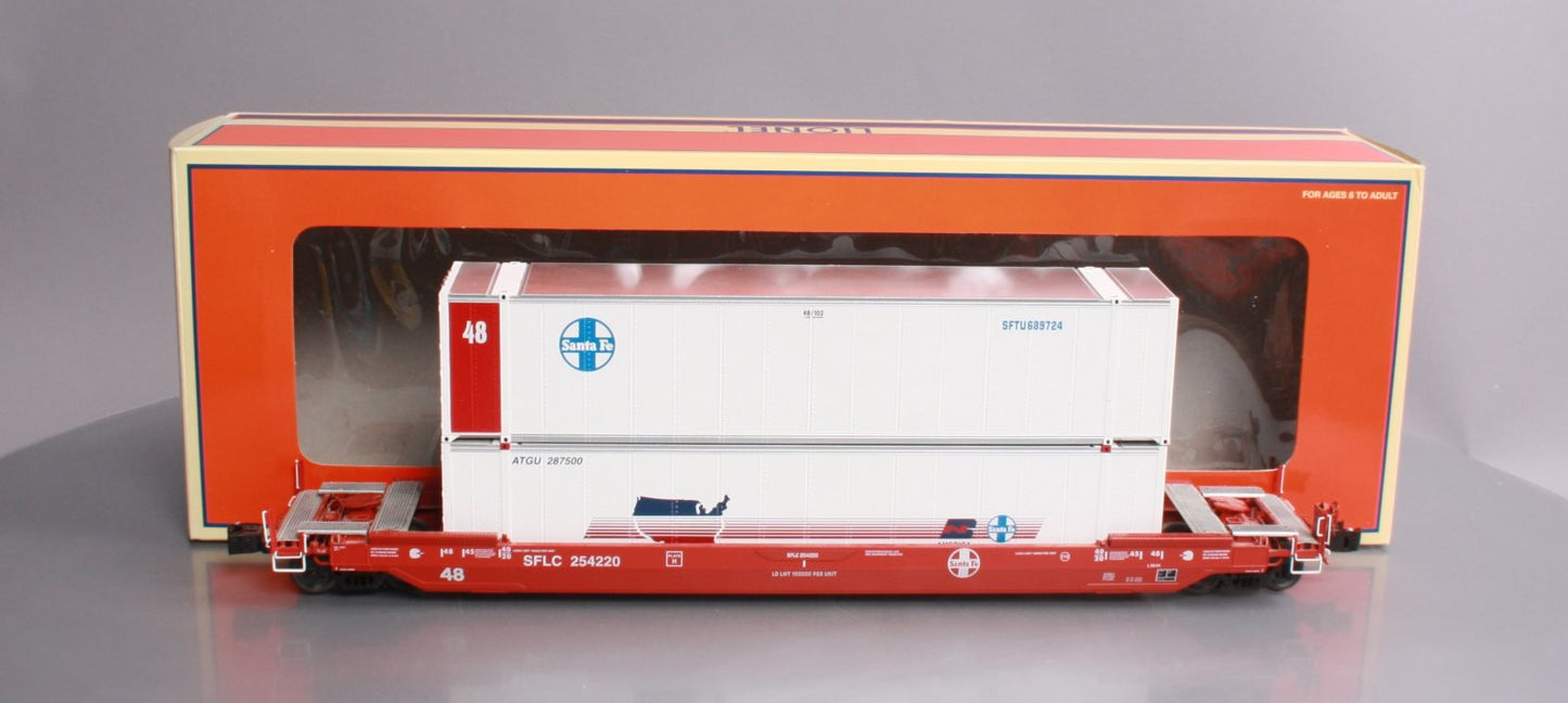 Lionel 6-27521 O Gauge Santa Fe Husky Stack w/ Containers #254220 LN/Box