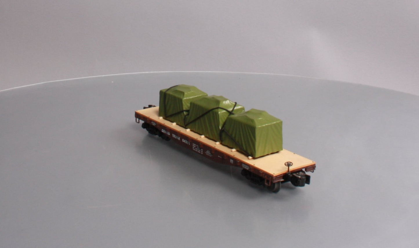 Lionel 6-27544 O Gauge Grand Trunk 40 Flatcar w/ Covered Load #64301