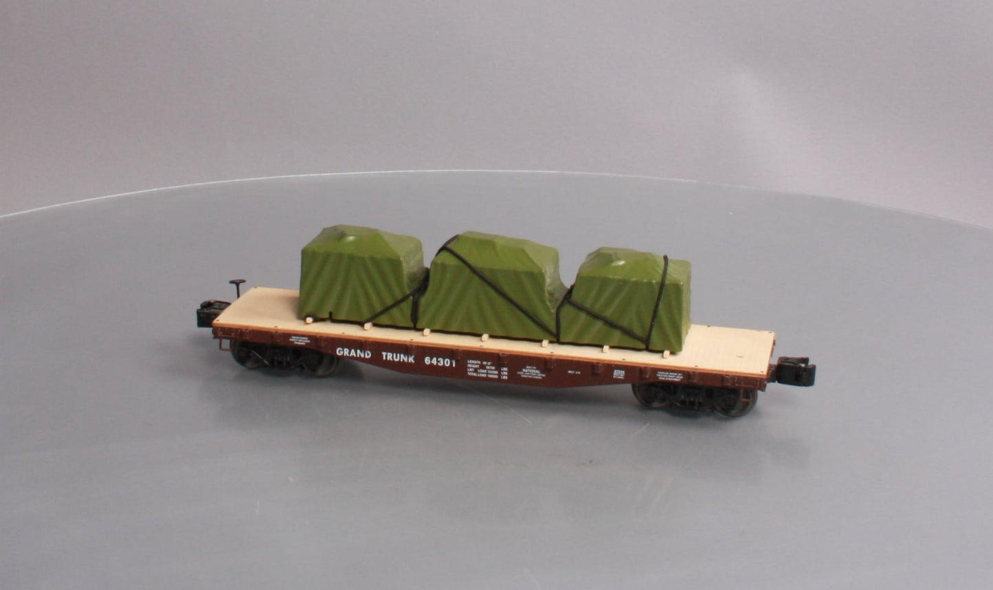 Lionel 6-27544 O Gauge Grand Trunk 40 Flatcar w/ Covered Load #64301