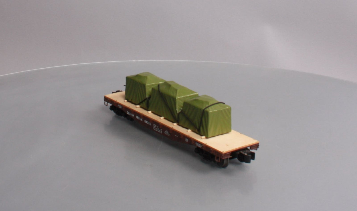 Lionel 6-27544 O Gauge Grand Trunk 40 Flatcar w/ Covered Load #64301