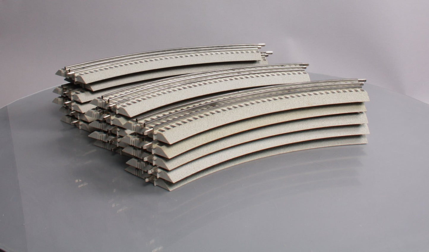 Lionel 6-12015 FasTrack O36 45-Degree Curved Track Sections (16) EX