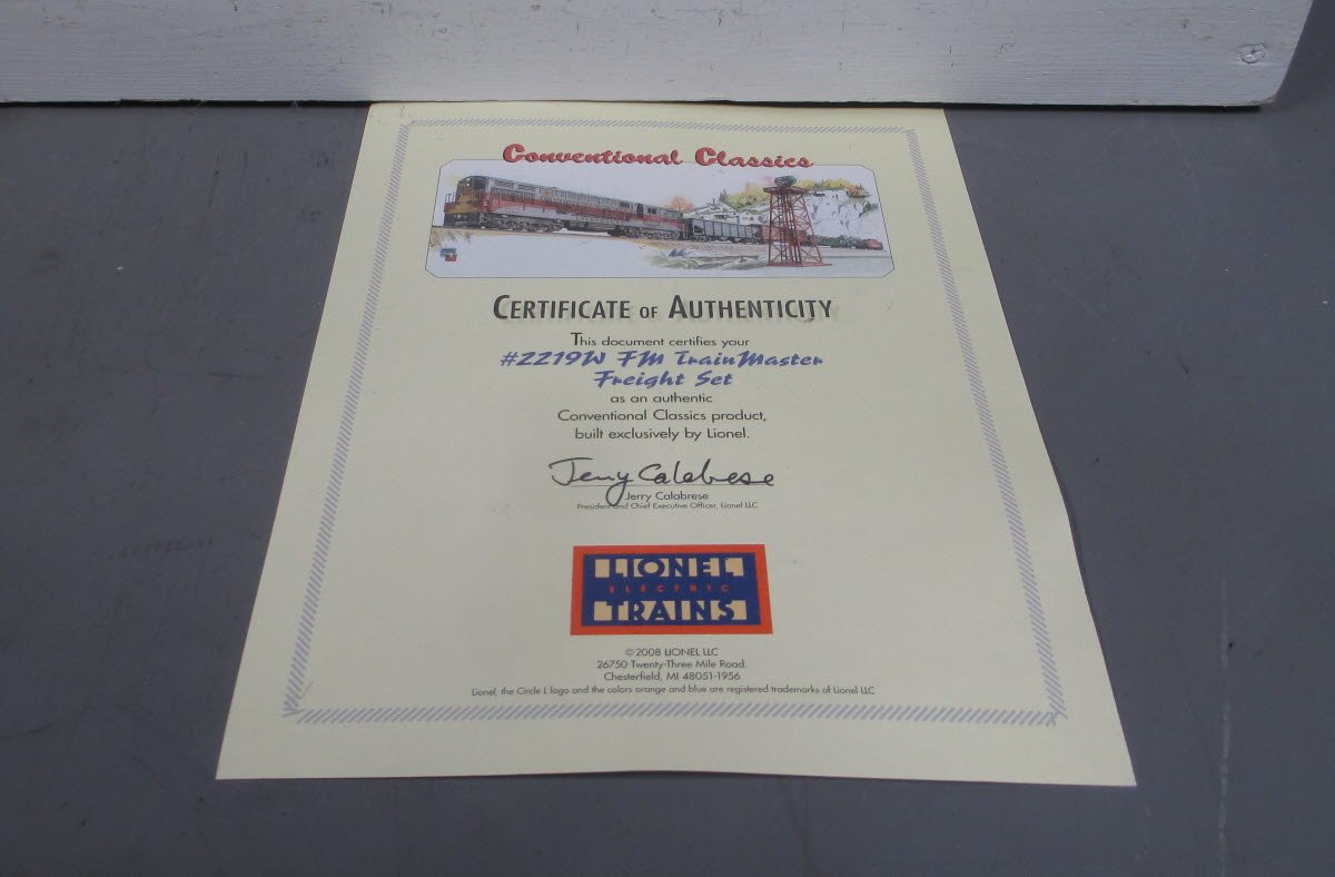 Lionel 6-31776 O Gauge 2219W FM Thunderbird Diesel Freight Train Set MT/Box