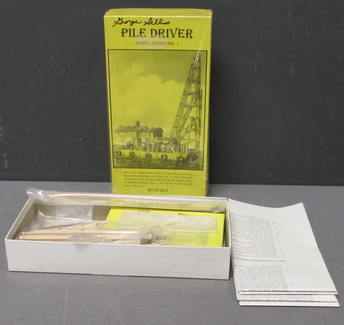 Fine Scale Miniatures 1 Jewell Series No. 1 HO Scale Pile Driver Craftsman Kit NIB
