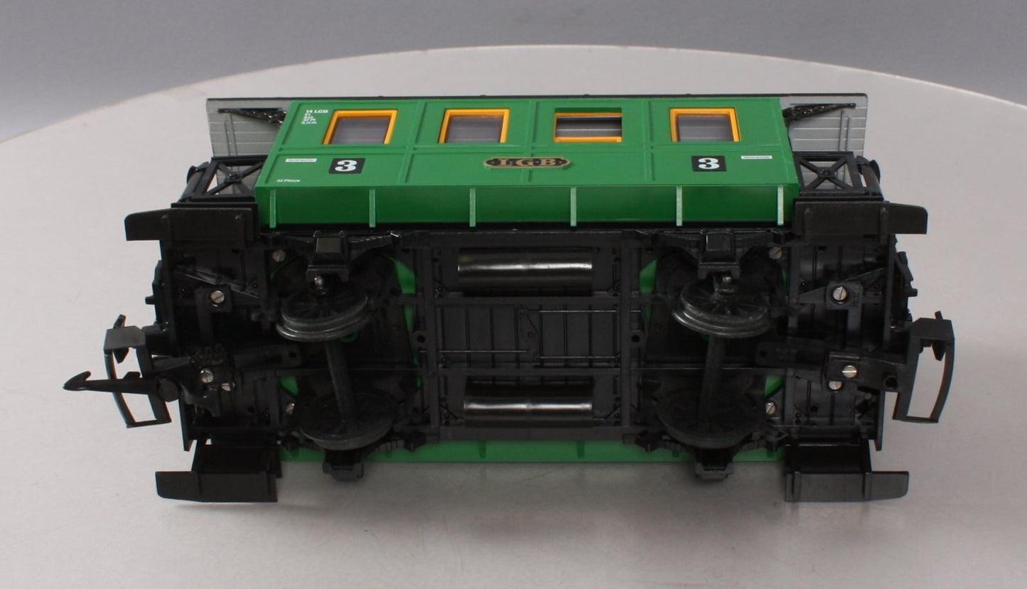 LGB 3010 Green 4-Wheel Passenger Car with Light LN/Box