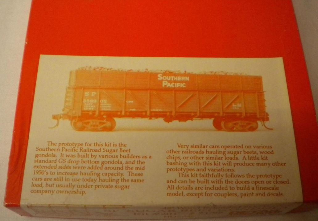 Detail Associates 201 HO 48" Wood Extended Side Sugar Beet Gondola Building Kit