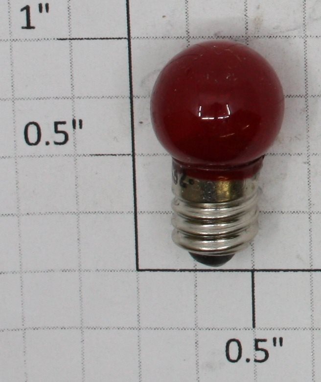 Lionel 432R 18 Volt Screw Base Translucent Dark Red Large Globe Light Bulb