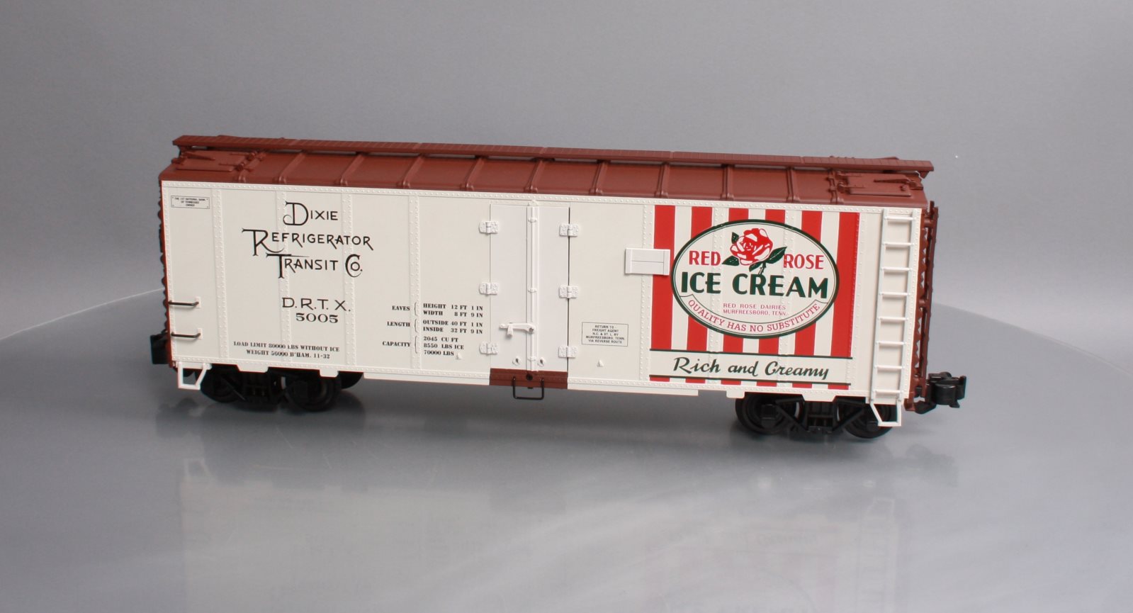 Aristo-Craft 46210 G Scale Red Rose Ice Cream-2 Reefer Car