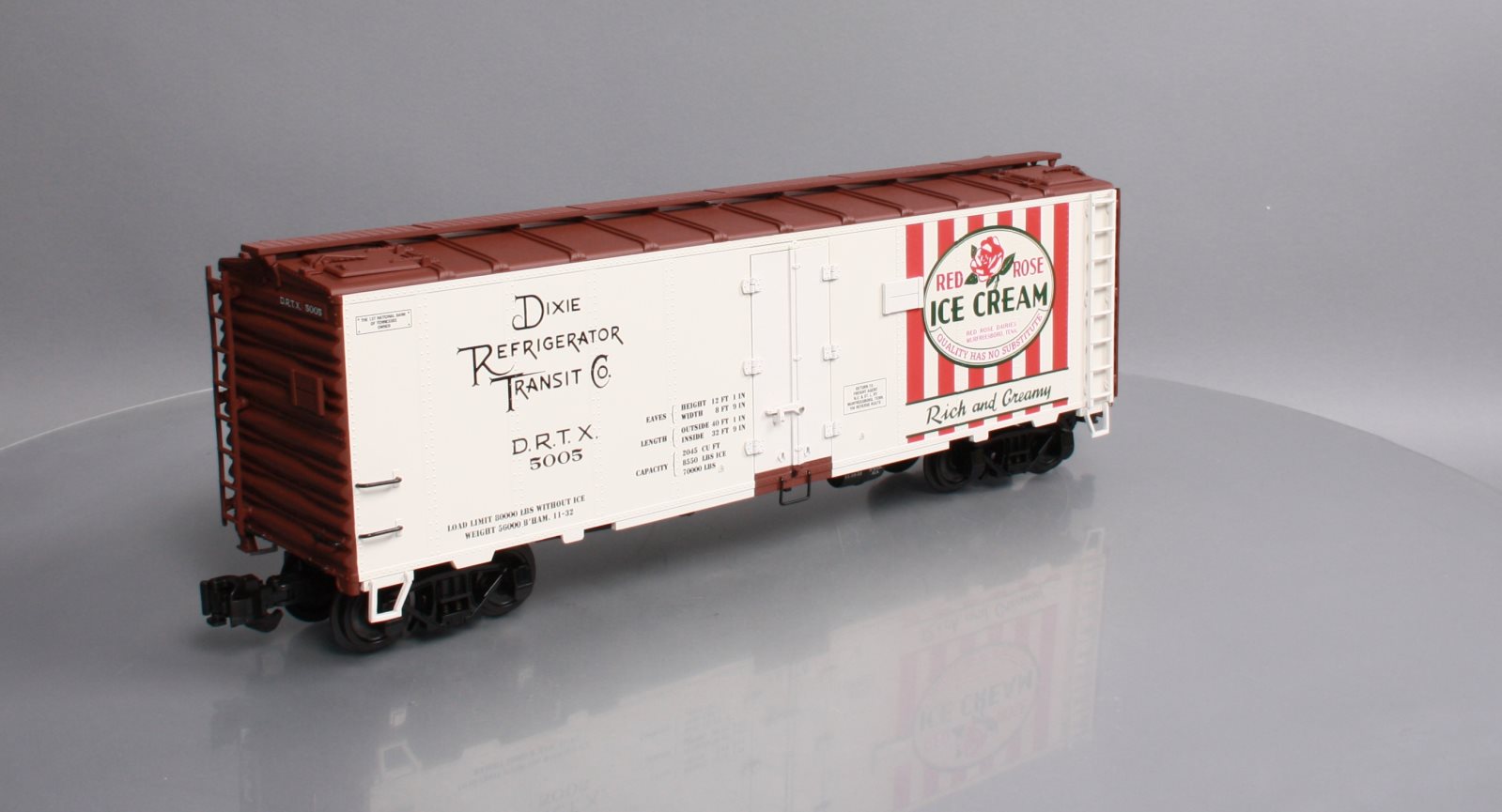 Aristo-Craft 46210 G Scale Red Rose Ice Cream-2 Reefer Car