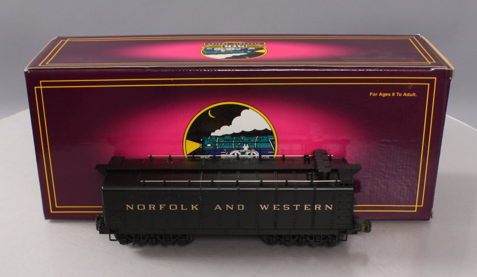MTH 20-3127 O Gauge Norfolk & Western Y6b Die-Cast Auxiliary Water Tender LN/Box