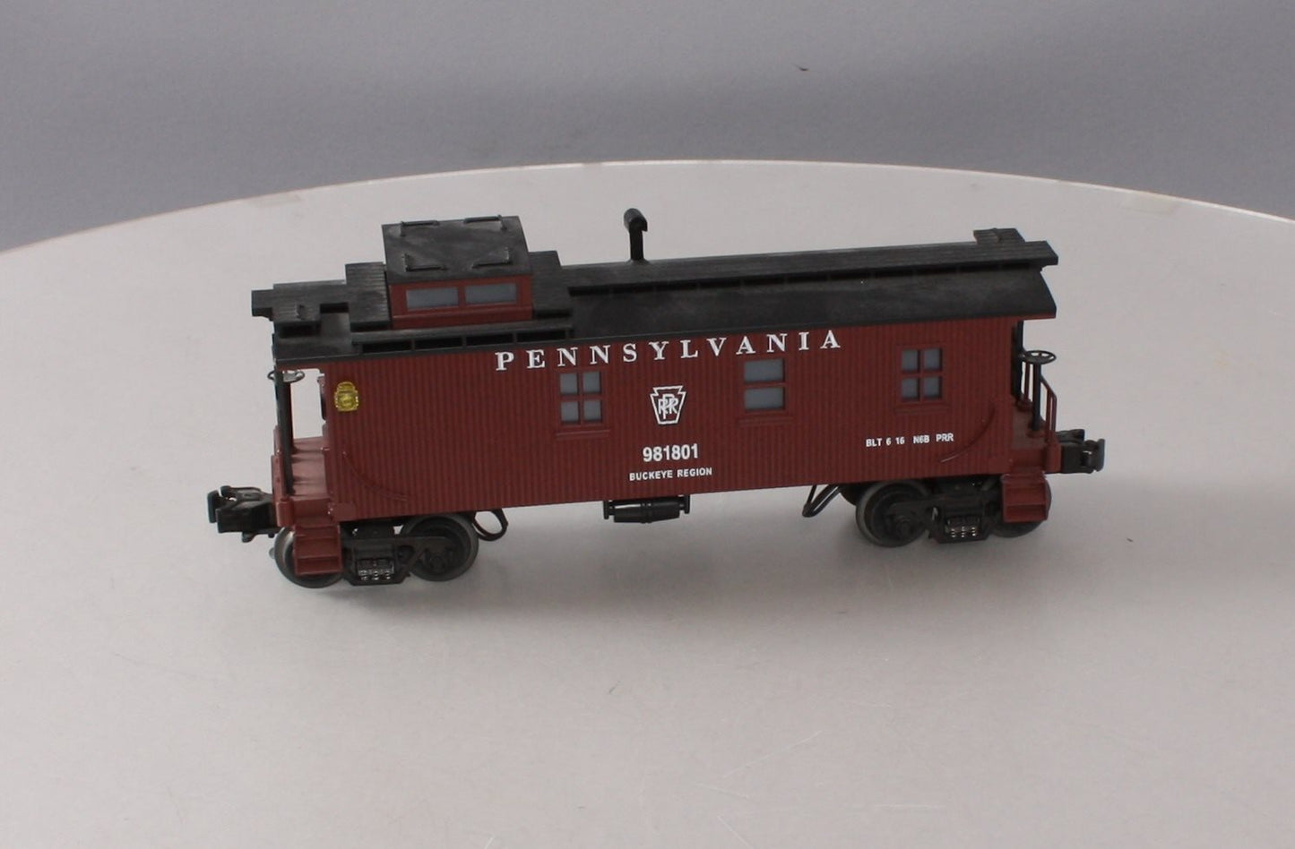 MTH 30-7722 O Gauge RailKing Pennsylvania Railroad Woodsided Caboose #981801 EX/Box