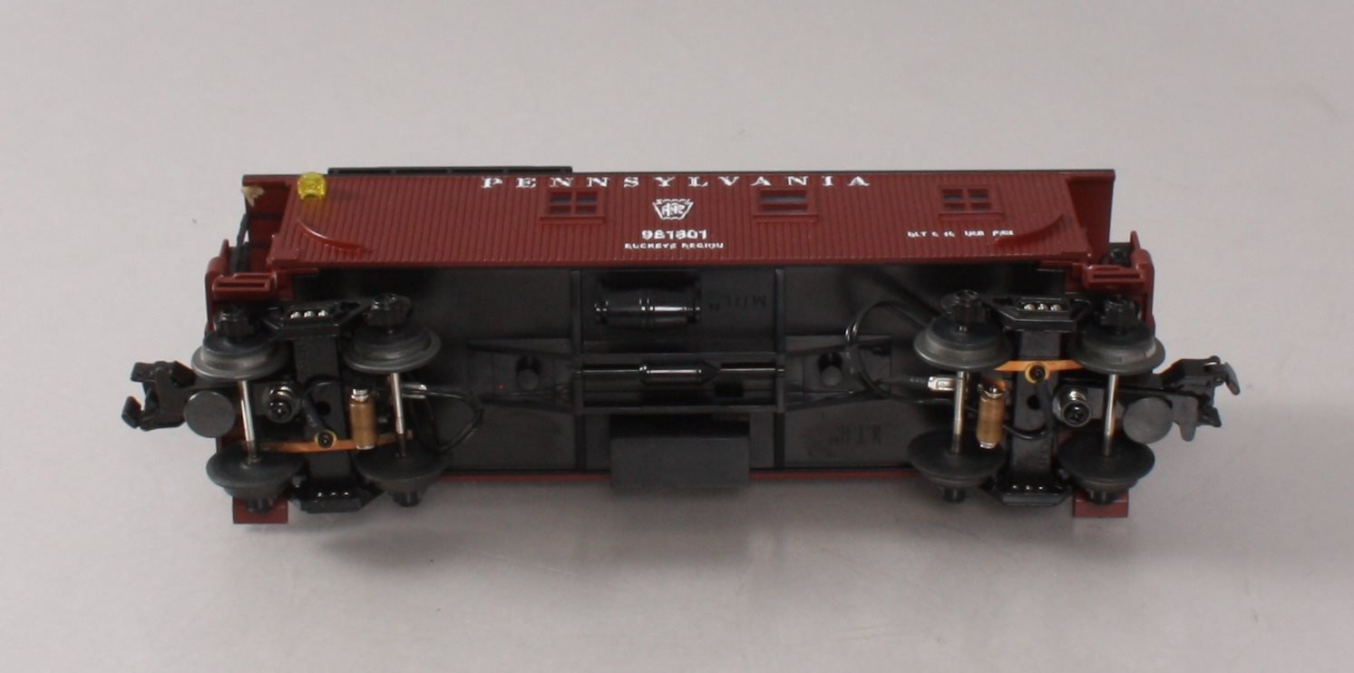 MTH 30-7722 O Gauge RailKing Pennsylvania Railroad Woodsided Caboose #981801 EX/Box