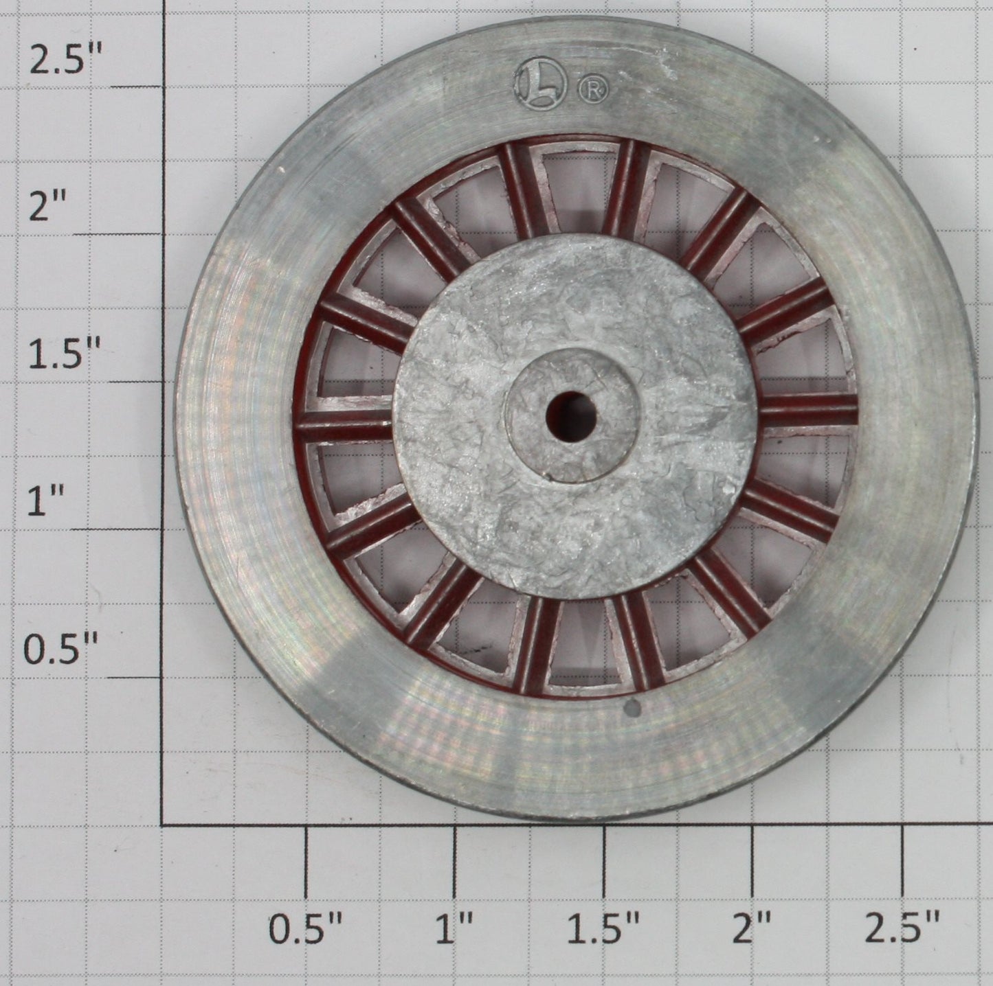 Lionel SM-72X Red Spoked 2-3/8" Std. Gauge Super Motor Plain Wheel