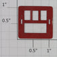 Lionel 45N-6 Red Metal Window for Gateman House