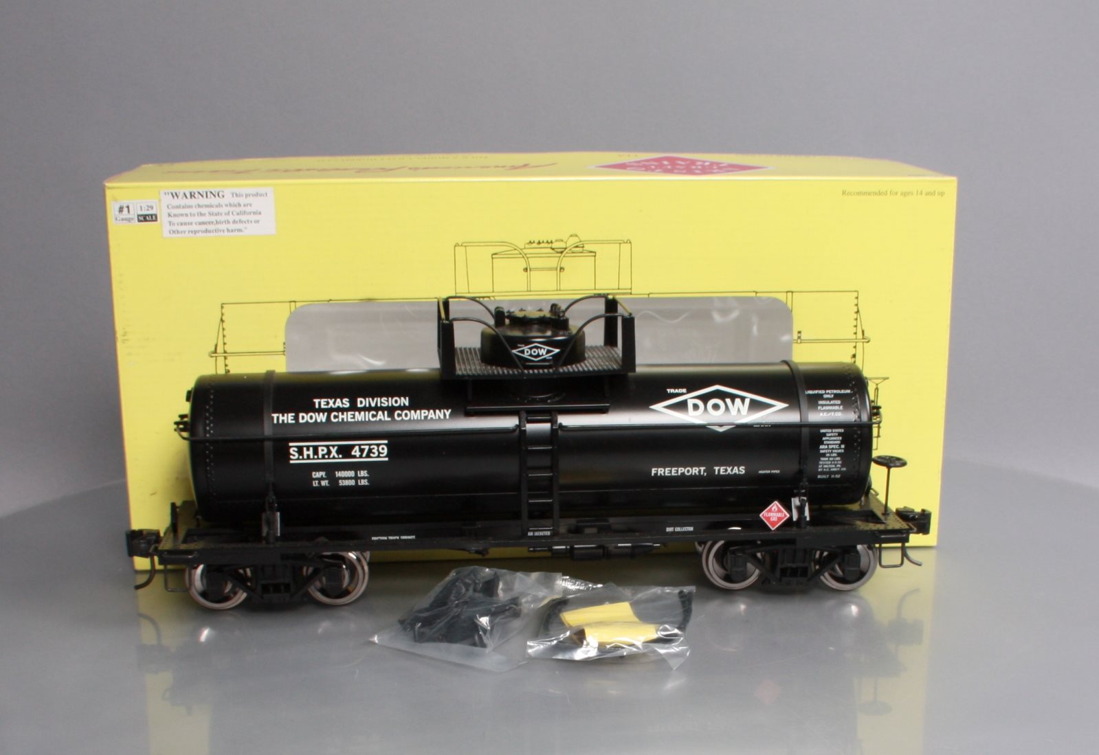 Aristo-Craft 41340S G Scale Dow Chemical Single Dome Tank Car LN/Box