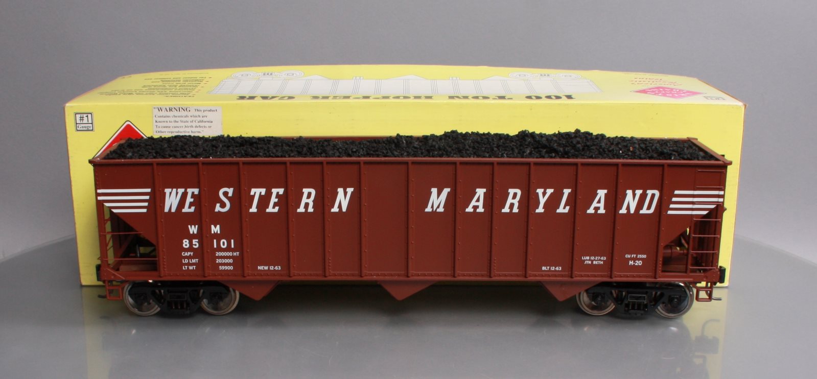 Aristo-Craft 41495 100 Ton Coal Hopper #85012 (Metal Wheels) LN/Box