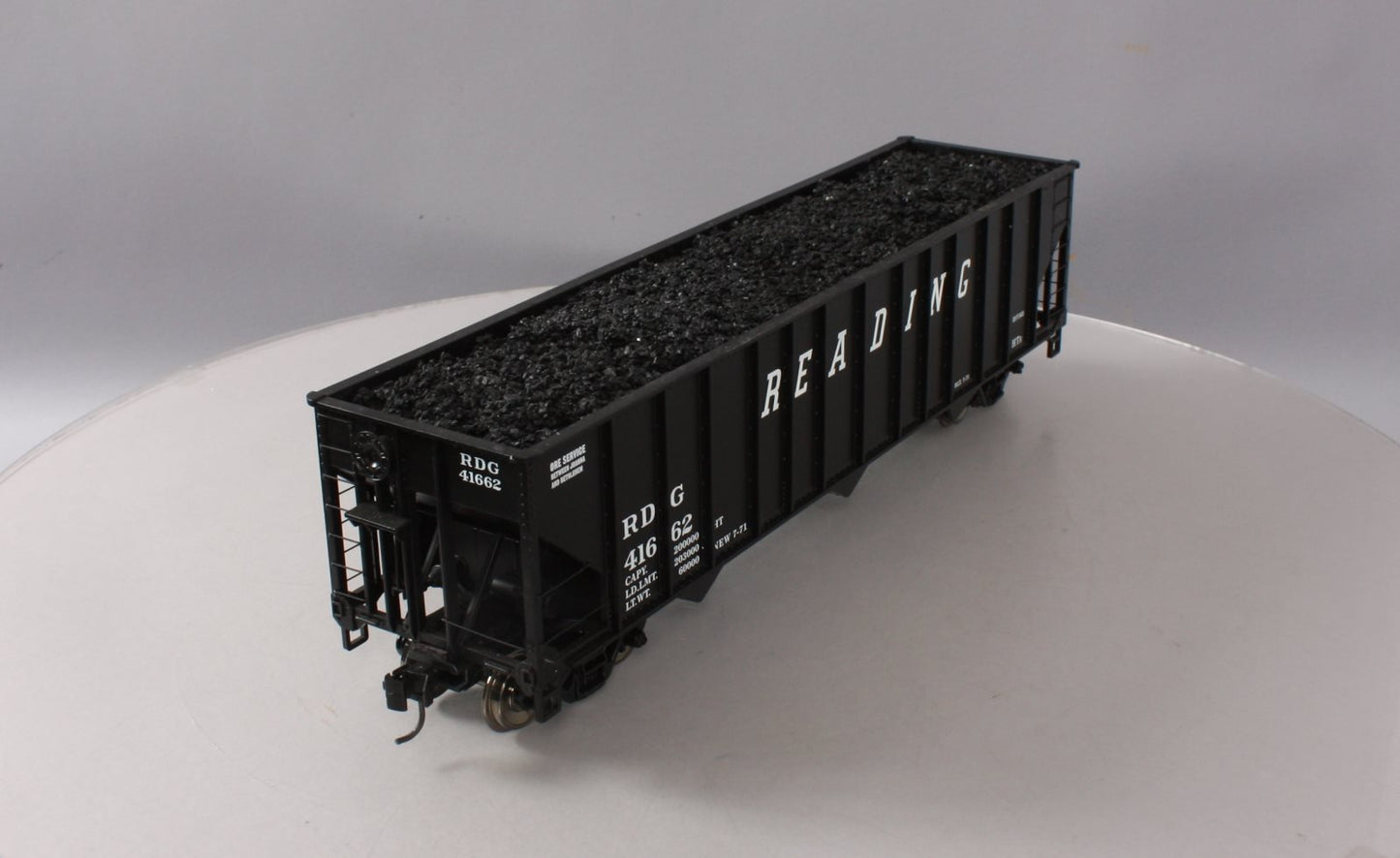 Aristo-Craft 41423 Reading 3 Bay 100 Ton Coal Hopper - Metal Wheels