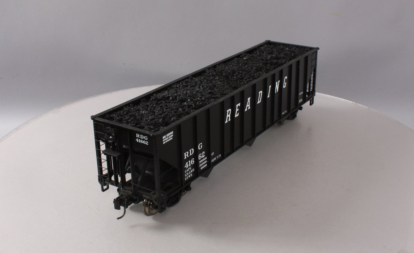 Aristo-Craft 41423 Reading 3 Bay 100 Ton Coal Hopper - Metal Wheels
