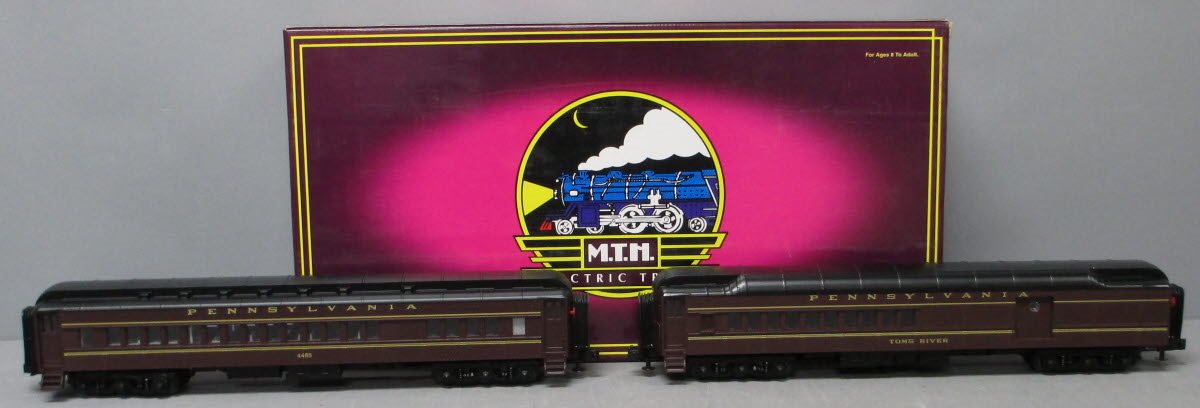 MTH 20-4144 O Pennsylvania 70' Madison Combine/Diner Passenger Set (Set of 2) LN/Box