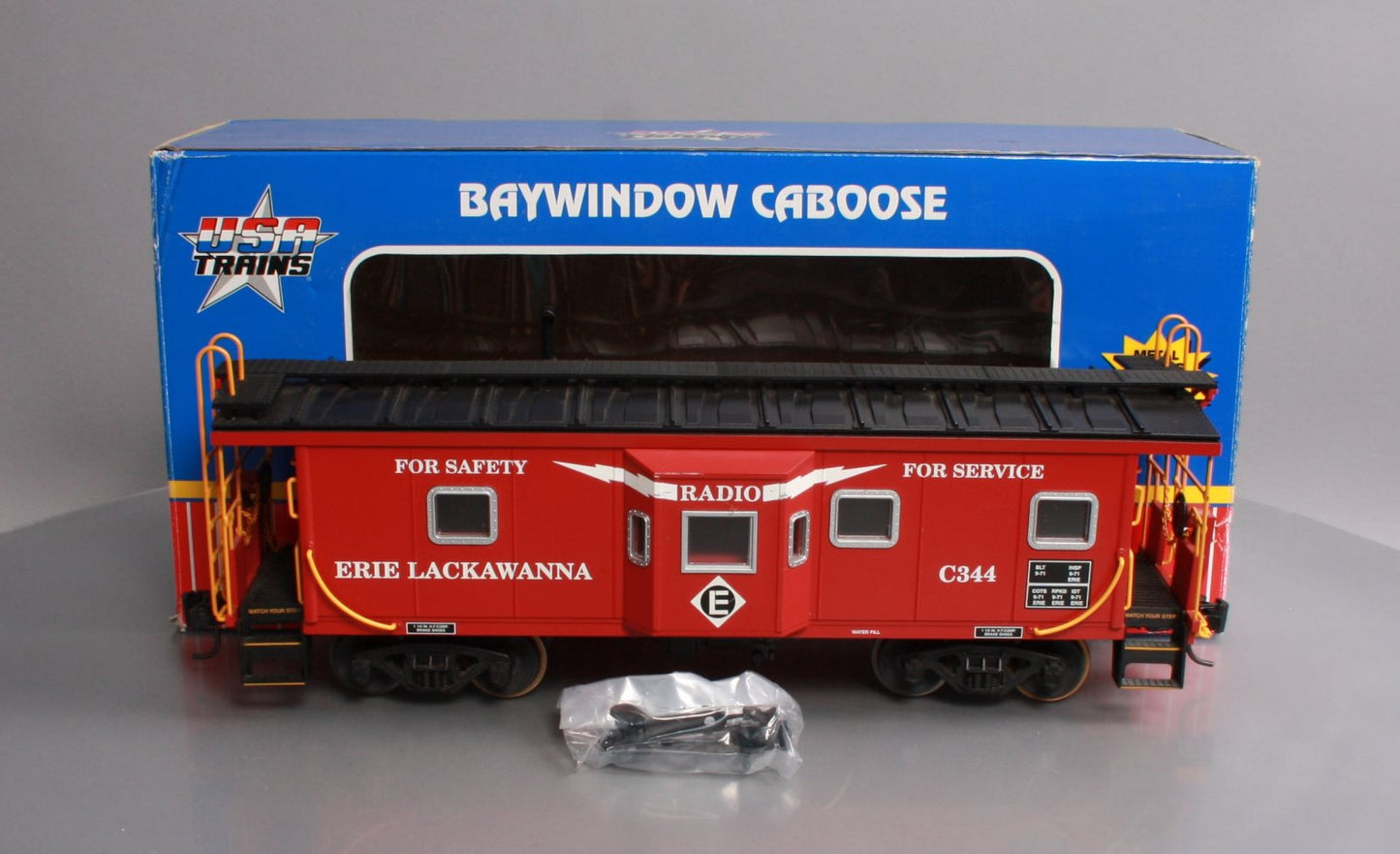 USA Trains 12060 G Erie Lackawanna Bay Window Caboose (Metal Wheels)
