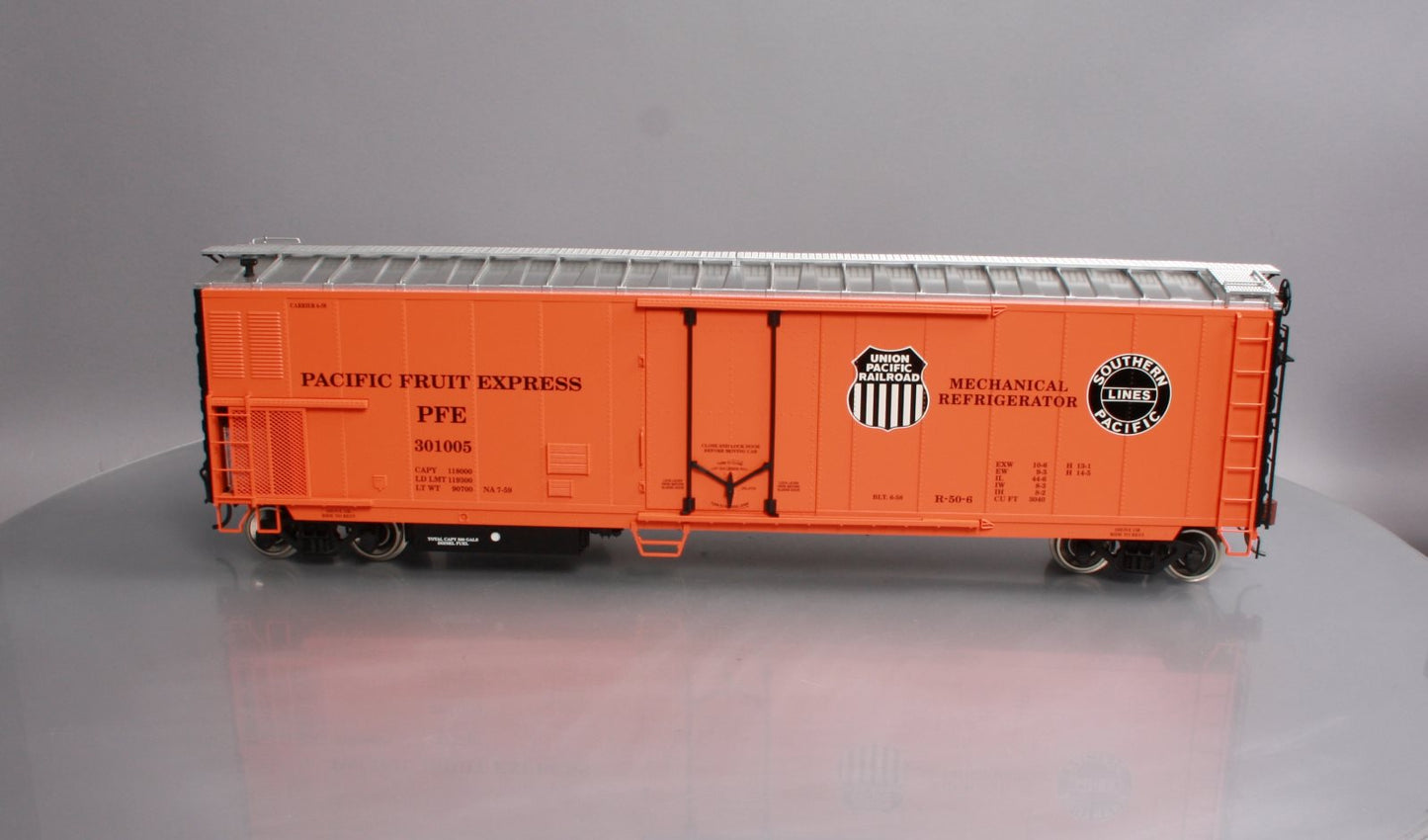 USA Trains R16708 G Pacific Fruit Express 50' Mechanical Refrigerator Car