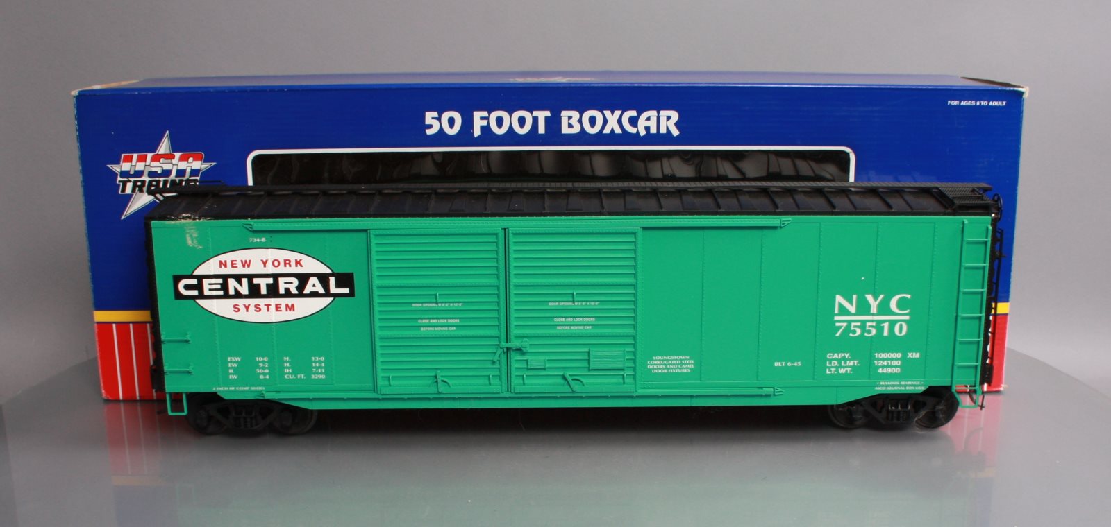 USA Trains R19310B G New York Central R/C Boxcar #75510