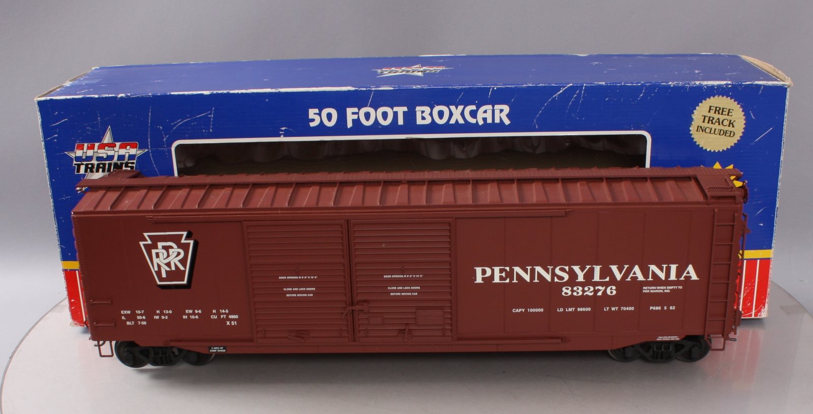 USA Trains R19314B G Pennsylvania 50 Ft. Double Door Box Car #83276