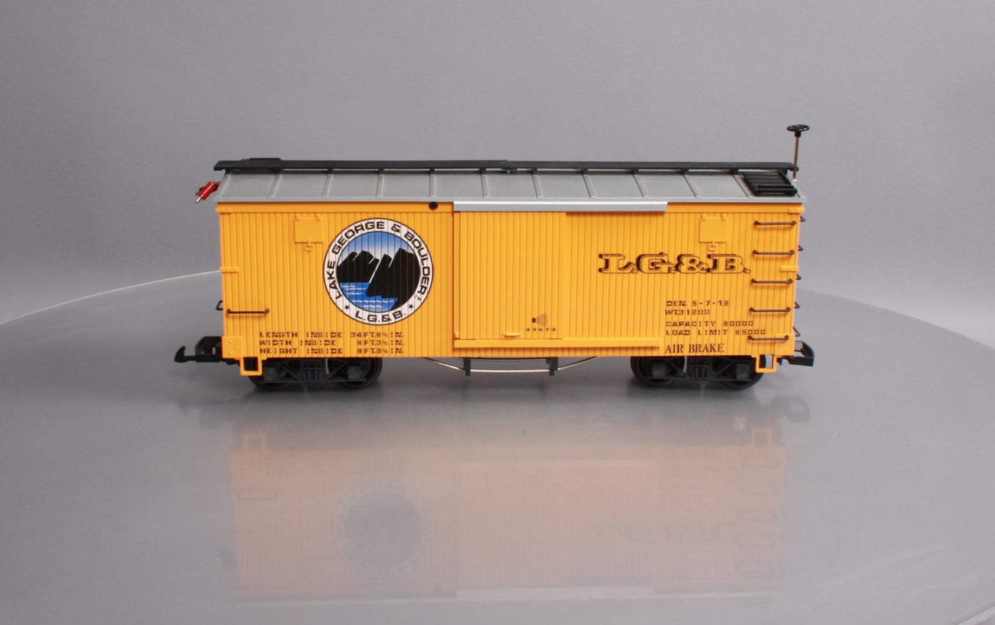 LGB 43672 G Lake George & Boulder Boxcar with Sounds LN/Box