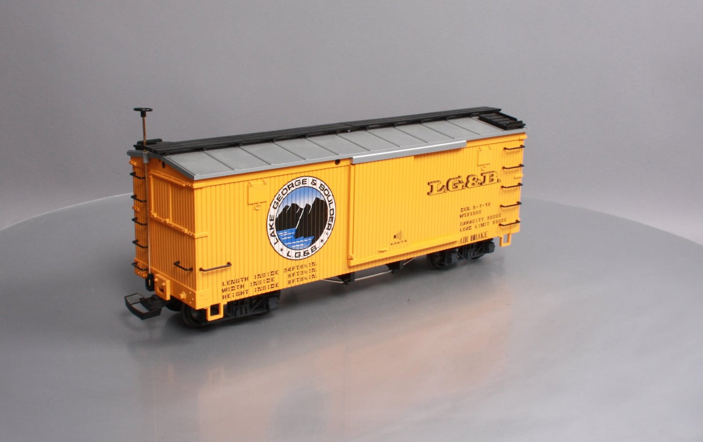 LGB 43672 G Lake George & Boulder Boxcar with Sounds LN/Box