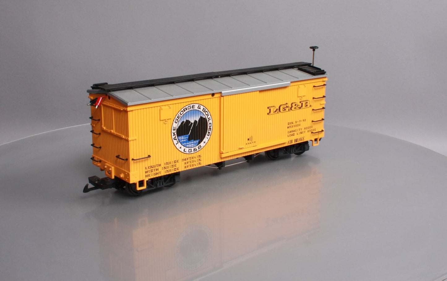 LGB 43672 G Lake George & Boulder Boxcar with Sounds LN/Box