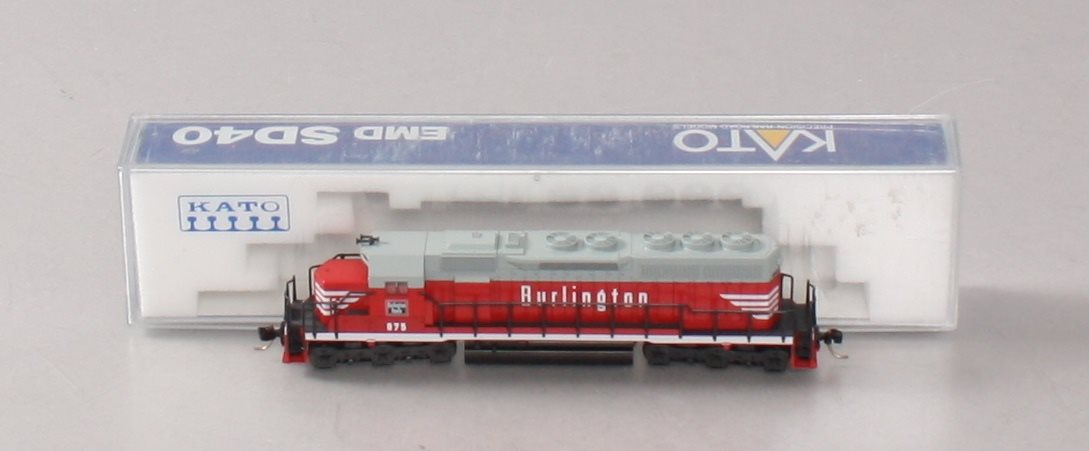 Kato 176-20N N CB&Q (Gray & Red) EMD SD40 Diesel Locomotive #875 LN/Box