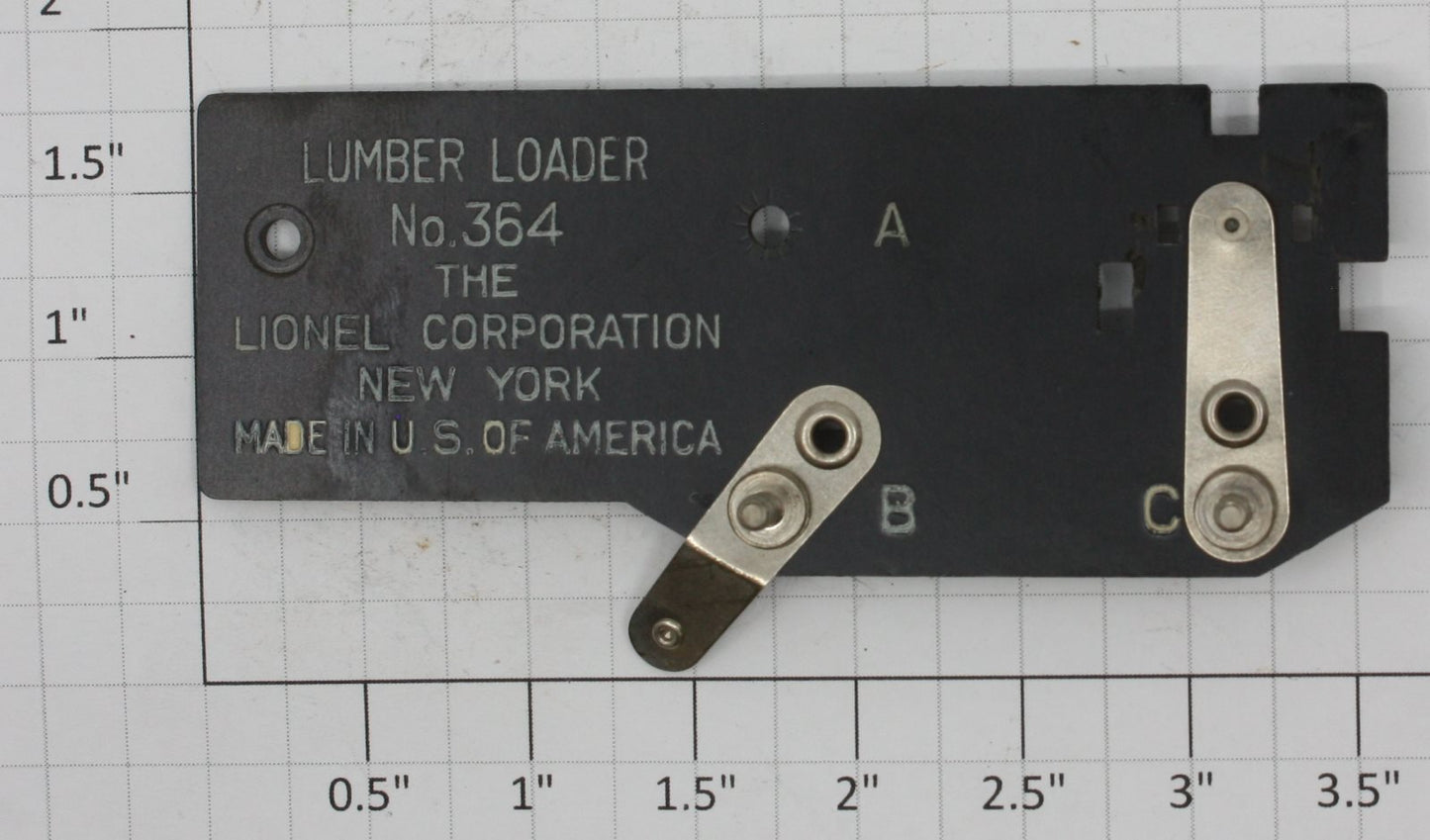 Lionel 364-80X Terminal Plate for Log Loader without Light Socket