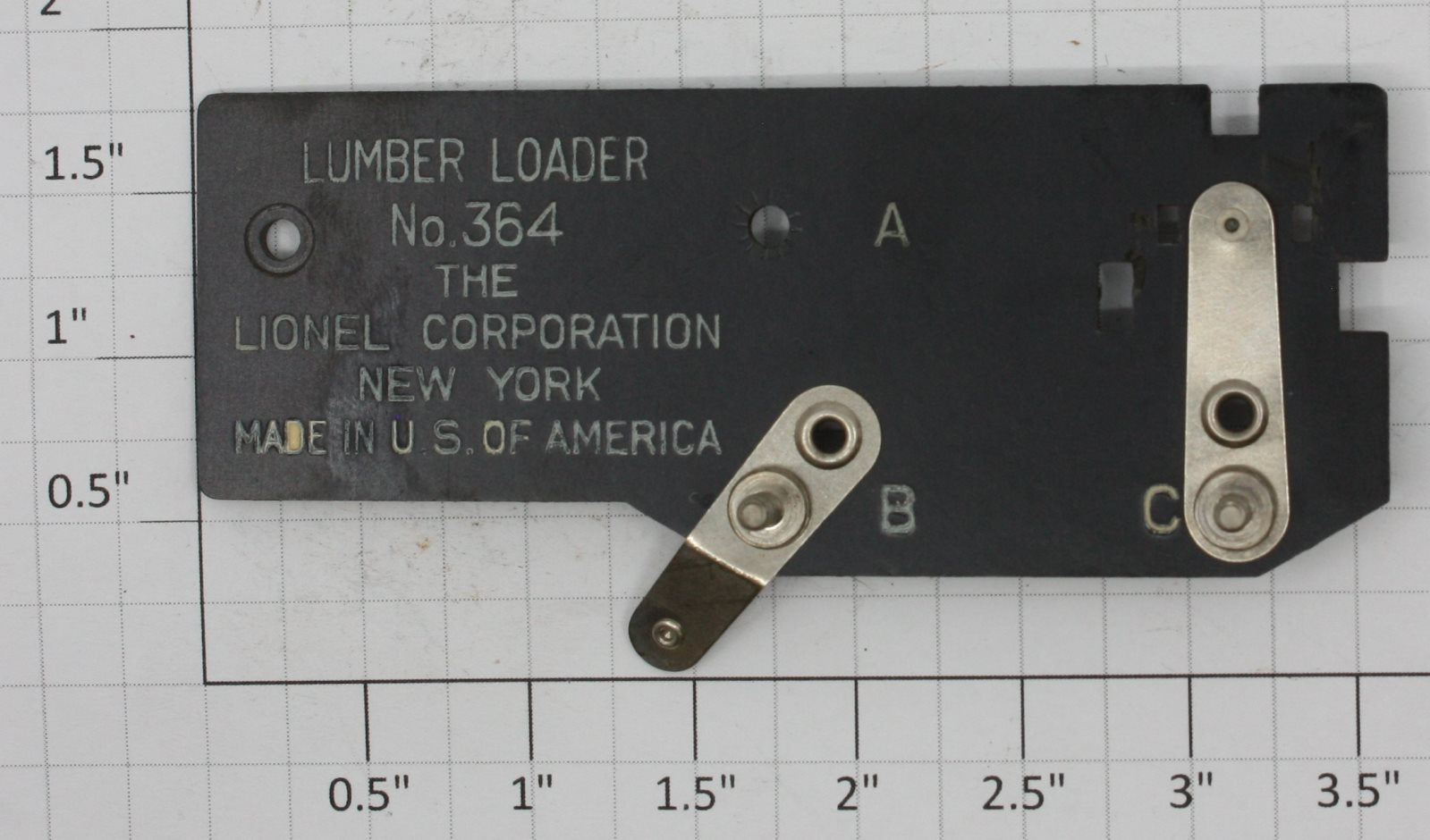 Lionel 364-80X Terminal Plate for Log Loader without Light Socket