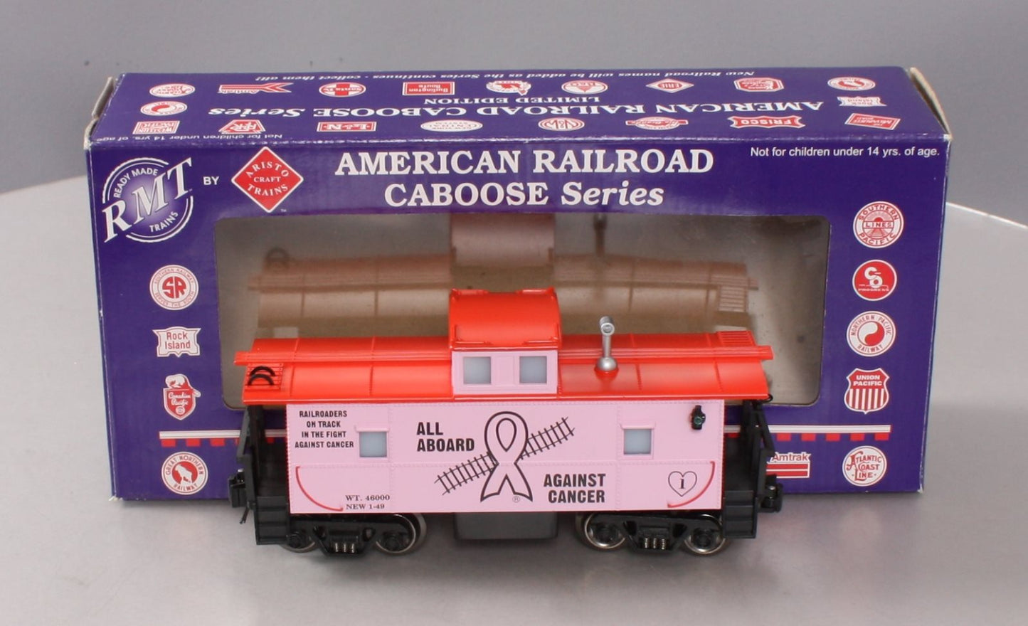 RMT 96901 O Gauge Caboose Cancer Cure #1 with Marker Lights