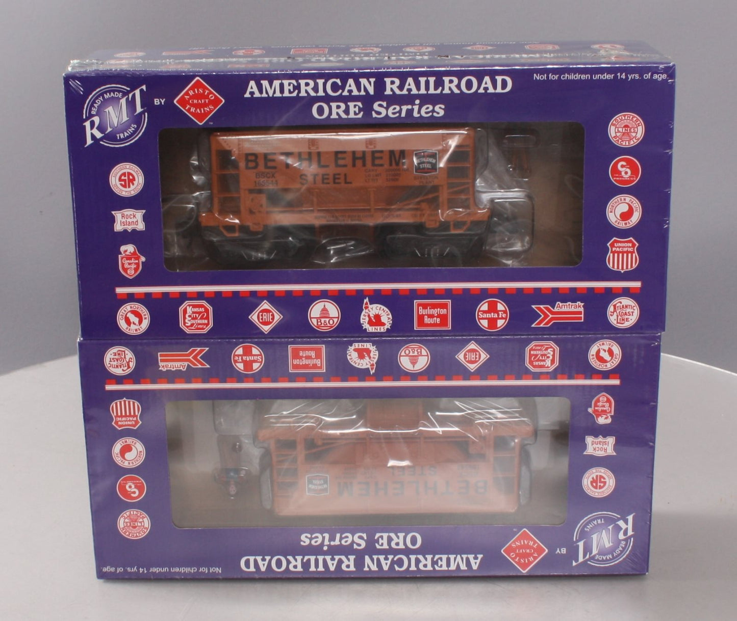 RMT 96719-4 O Gauge Bethlehem Steel Ore Car Set w/Load #165543 [3 Rail]
