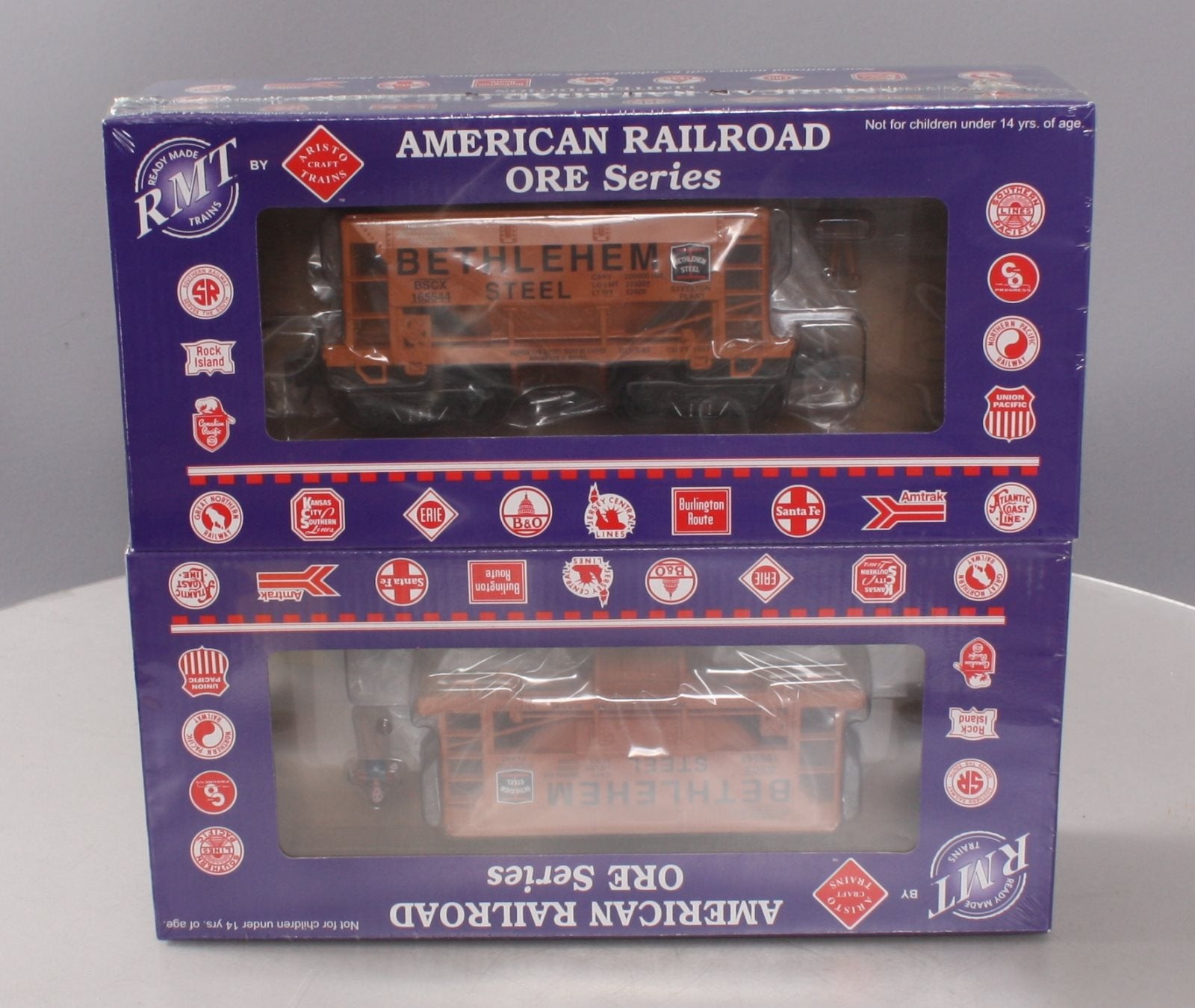 RMT 96719-4 O Gauge Bethlehem Steel Ore Car Set w/Load #165543 [3 Rail]